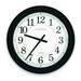 ZORO SELECT 6NN67 24" Analog Quartz Wall Clock, Black