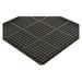 NOTRAX 550S0033BL Interlocking Drainage Mat Tile, Natural Rubber, 3 ft Long x 3