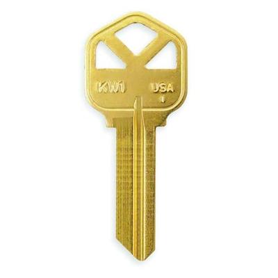 KABA ILCO KW1-BR Key Blank,Brass,Type 1176,5 Pin,PK50