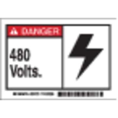 BRADY 86783 Machine/Equipment Label,English,PK5