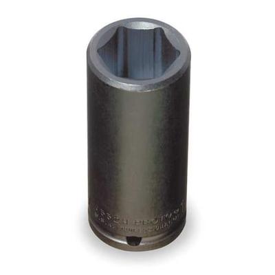PROTO J7348H 1/2 in Drive Impact Socket Deep Socket, black oxide,1 1/2 in