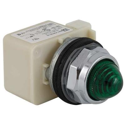 SCHNEIDER ELECTRIC 9001KP38LGG9 Pilot Light, LED, 120V, 30mm, Chrome, GR