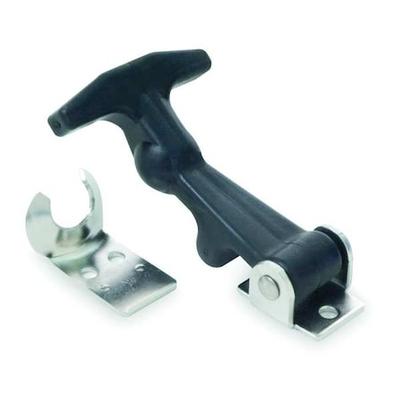 ZORO SELECT 1XPA8 Draw Latch,Nonlocking,Black Rubber