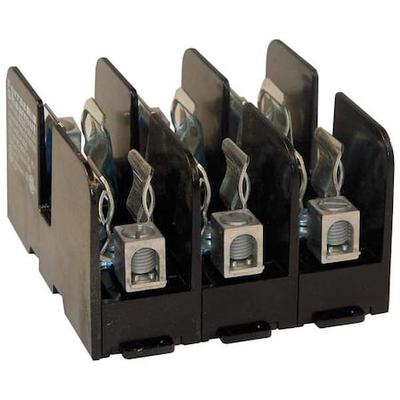 MERSEN 60308SJ Open Fuse Block, J UL Class, 3 Poles, 0 to 30A Amp Range, 600V