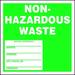 ACCUFORM MHZW11EVP Nonhazardous Waste Label,6 In. H,PK25