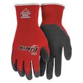 MCR SAFETY N9680XL Latex Coated Gloves, Palm Coverage, Red/Gray, XL, PR