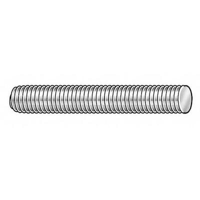 ZORO SELECT AL.05801103.PL.DAR Fully Threaded Rod, 5/8"-11, 3 ft, Aluminum, Not