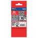 BROTHER TZeS141 Adhesive TZ Tape (R) Cartridge 0.70"x26-1/5ft., Black/Clear