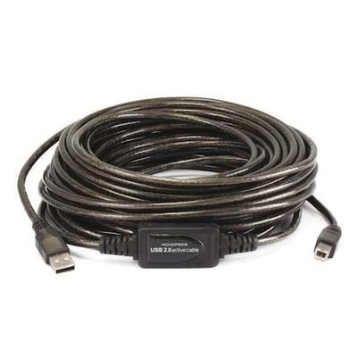 MONOPRICE 7643 USB 2.0 Active Cable, 49ft.L, Black