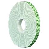 3M 4008 3M 4008 Double Coated Foam Tape 0.25" x 5yd, White