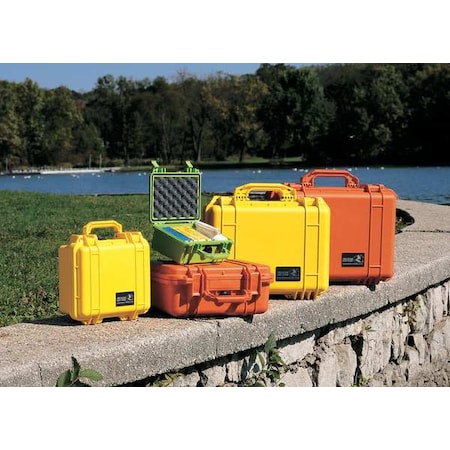 PELICAN 1500 Protective Case, Orange, 18.5x14.06x6.93In