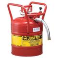 JUSTRITE 7350130 5 gal. Red Steel Type II DOT Safety Can for Flammables