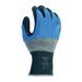 SHOWA 376M-07 Foam Nitrile Coated Gloves, 3/4 Dip Coverage, Black/Blue, M, PR