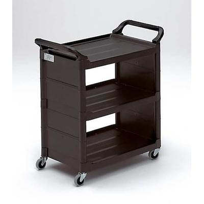 RUBBERMAID COMMERCIAL FG342100BLA Enclosed Service Cart, Polypropylene, 150 lb