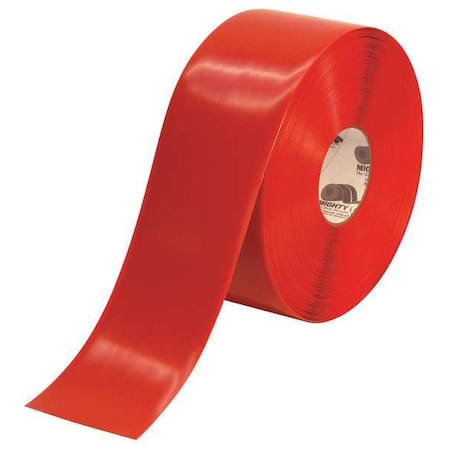 MIGHTY LINE 4RR Floor Marking Tape, vinyl, No Legend, Red, 4 in W., 55 mil