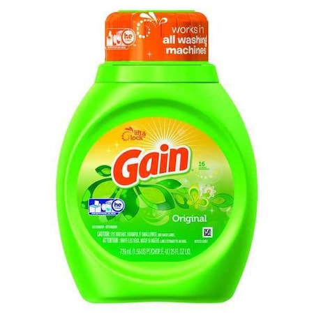 GAIN 12783 High Efficiency Laundry Detergent, 25 oz Bottle, Liquid, Original, 6