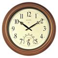 ACURITE 50314A2 18" Analog Thermometer Wall Clock, Brown