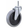 ZORO SELECT 32J807 Swivel Stem Caster, Polyurthn, 5 in, 160 lb, Thread Size: