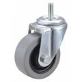 ZORO SELECT 32J866 Swivel Stem Caster, TPR, 3 in., 210 lb., Stem Length: 1 in