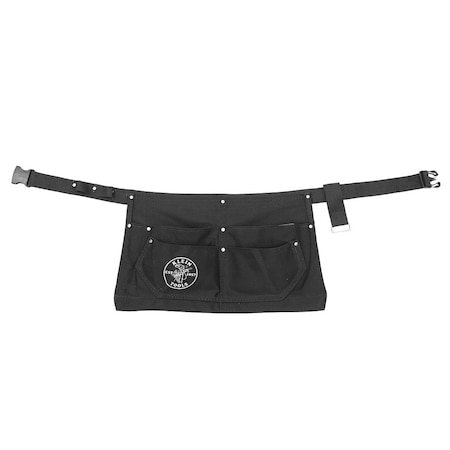 KLEIN TOOLS 42200 Tool Apron, Tool Belt, Black, Canvas, 6 Pockets