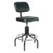 BEVCO 2700/5V-BK Vinyl Task Chair, 24" to 31", No Arms, Black