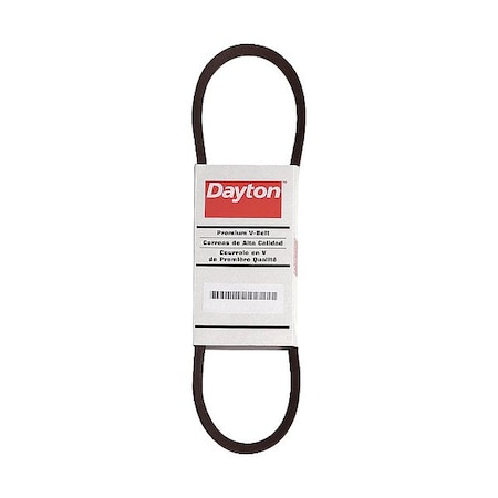 DAYTON 5V1250 Wedged V-Belt, 13V, 5V1250, 5V, Rubber, 125 in, 5/8 in Top Width