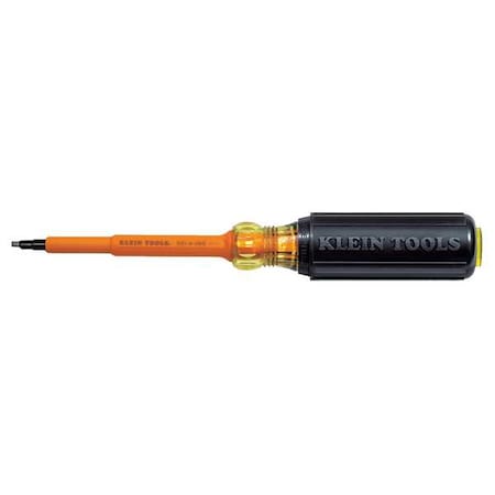 KLEIN TOOLS 661-4-INS Insulated Square Screwdriver #1 Round