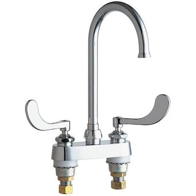 CHICAGO FAUCET 895-317GN2FCAB Manual 4" Mount, 2 Hole Gooseneck