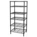 ZORO SELECT 32V417 Wire Shelving Unit, 18"D x 36"W x 74"H, 6 Shelves, Black