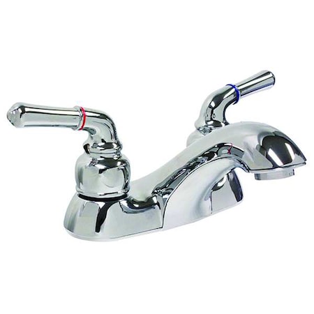 DOMINION FAUCETS 77-1190 Manual Mid Arc Bathroom Faucet, 4" Mount, Chrome 2 Hole
