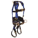 CONDOR 45J270 Full Body Harness, Vest Style, L/XL, Polyester, Black/Blue