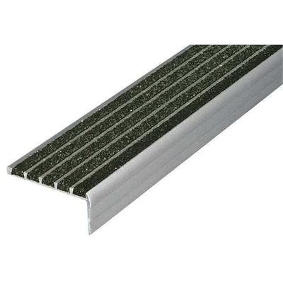 WOOSTER PRODUCTS 132BLA5 Stair Nosing,Black,60in W,Extruded Alum