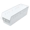 AKRO-MILS 30098SCLAR Shelf Storage Bin, 17 7/8 in L, 6 5/8 in W, 6 in H, Clear,