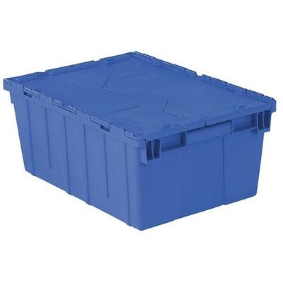 ORBIS FP143 DARK BLUE Stack and Nest Attached Lid Container, 9.72 gal, Blue,