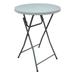 ZORO SELECT 12F622 Round Folding Table, 32" Dia. W, 44" H, Blow Molded
