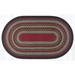 Red;beige;green Oval 2'3" x 3'9" Area Rug - Earth Rugs Hand-Braided Red/Green/Beige Area Rug 45.0 x 27.0 x 0.25 in blackJute & Sisal | Wayfair