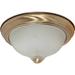 Nuvo Lighting 60237 - 2 Light 11" Round Antique Brass Frosted Swirl Glass Shade Ceiling Light Fixture (60-237)