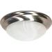 Nuvo Lighting 60284 - 2 Light 14" Round Brushed Nickel Alabaster Glass Dome Shade Twist and Lock Ceiling Light Fixture (60-284)