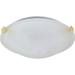 Nuvo Lighting 60274 - 1 Light 12" Round Polished Brass Alabaster Glass Dome Shade Tri-Clip Ceiling Light Fixture (60-274)