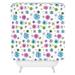 Deny Designs Sam Osborne Snowflake Doodles Single Shower Curtain Polyester in Pink/White | 72 H x 71 W in | Wayfair 51699-shocur