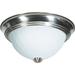 Nuvo Lighting 60448 - 3 Light 15" Round Brushed Nickel Frosted Melon Glass Dome Shade Ceiling Light Fixture (60-448)