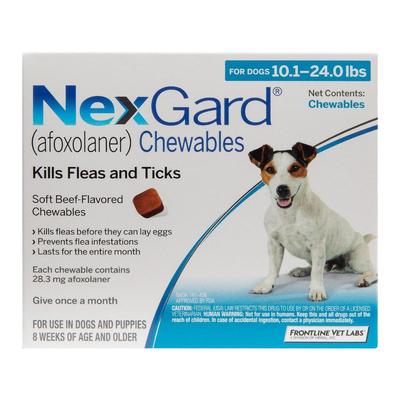 Nexgard For Medium Dogs 10.1-24 Lbs (Blue) 28mg 6 ...