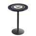 Holland Bar Stool Military Bar Height 30" H Pedestal Dining Table Wood/Metal in Blue/Black | 42 H x 30 W x 30 D in | Wayfair L214B4228Navy