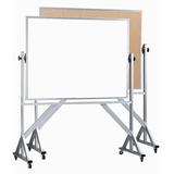 AARCO Reversible Free Standing Whiteboard Melamine/Metal in Blue/Brown/White | 48 H x 72 W x 0.5 D in | Wayfair WACB4872