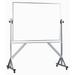 AARCO Reversible Free Standing Whiteboard Melamine/Metal in Blue/Brown/White | 64 H x 60 W x 0.5 D in | Wayfair WARC4260