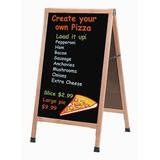 AARCO A-Frame Sidewalk Free Standing Chalkboard Wood in Brown | 42 H x 24 W in | Wayfair A-1P