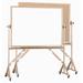 AARCO Reversible Free Standing Whiteboard Wood/Melamine in Brown/White | 42 H x 60 W x 0.5 D in | Wayfair WRBC4260