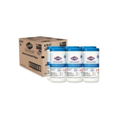 "Clorox Healthcare Bleach Germicidal Wipes, 6 Canisters, 420 Wipes, CLO35309CT | by CleanltSupply.com"