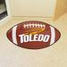 FANMATS NCAA University of Toledo Football 32.5 in. x 20.5 in. Non-Slip Indoor Only Door Mat Synthetics in Brown/Red | 20.5 W x 32.5 D in | Wayfair