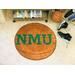 FANMATS NCAA Northern Michigan University Basketball 27 in. x 27 in. Non-Slip Indoor Only Mat Synthetics in Brown/Green/Red | 27 W x 27 D in | Wayfair